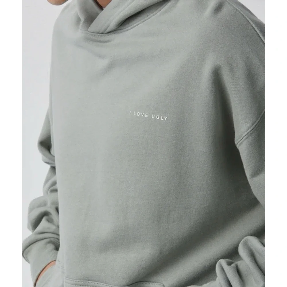 I Love Ugly Box Fit Hoodie Green Size‎ S Heavyweight Men's S Classic Sweatshirt